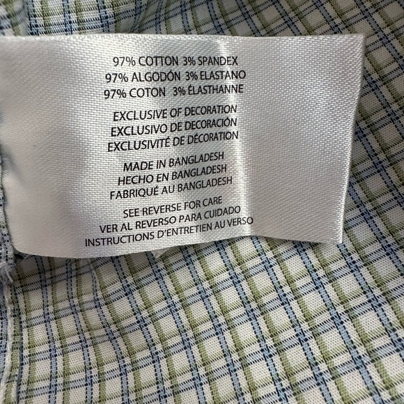 New Banana Republic Men's Blue Checkered Shirt size XXL - Picture 6 of 7